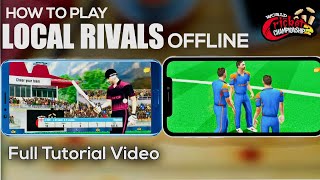 🔥 WCC2 How To Play Local Rivals With Friends  Offline multiplayer Full Tutorial [upl. by Aguste]