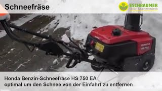 Honda BenzinSchneefräse HS 750 EA optimal um den Schnee von der Einfahrt zu entfernen [upl. by Pubilis173]