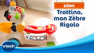 Trottino Mon Zèbre Rigolo  Le trotteur zèbre parlant  VTech [upl. by Odlaw54]