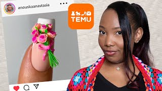 Recreating 300 Nails for CHEAP with TEMU Products [upl. by Fayola]