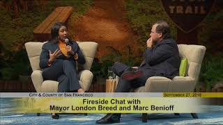 Mayor London Breed and Salesforceorg CEO Marc Benioff at Dreamforce 2018 [upl. by Uta92]