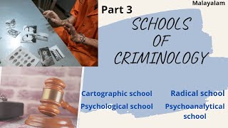 Schools of Criminology  Radical  Psychological  Psychoanalytical Cartographic school [upl. by Licastro218]