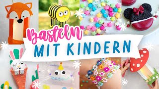 Basteln mit Kindern  einfache und schnelle Bastelideen für den Sommer  Ideen gegen Langeweile [upl. by Korwun]