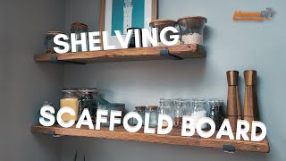 Scaffold Board Magic Crafting Custom Shelves for Your Kitchen  Huson DIY [upl. by Brinson673]