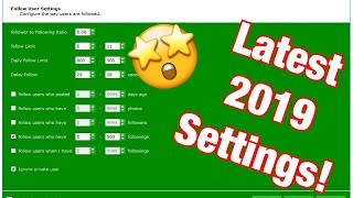 FollowLiker Instagram Latest 2019 Settings  Best Settings To Gain Instagram Followers [upl. by Lynne388]