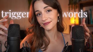 ASMR  Sleepy amp Gentle Trigger Words 🌙 super upclose ear to ear whispers [upl. by Pedaias]