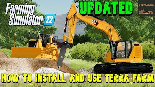 How to Install and use Terra Farm on Farming Simulator 22 FS22 UPDATED [upl. by Weinhardt]