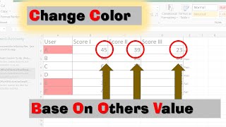 MS Excel change cell color based on multiple other cells value [upl. by Kraska]