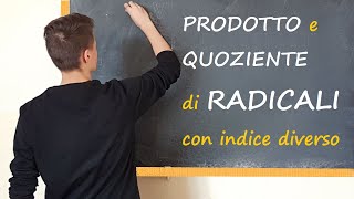 PRODOTTO e QUOZIENTE di radicali con indice diverso  esercizi [upl. by Arratal]