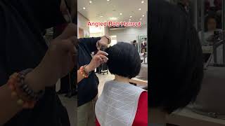 Angled Bob Haircut shortvideo hairstyle bobcut [upl. by Refenej890]