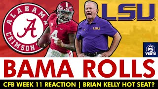 Alabama DESTROYS LSU In College Football Playoff Elimination Game  Brian Kelly HOT SEAT  CFB News [upl. by Cece825]