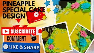 pineapple cake design2 kg pineapple cakepineapple 🍍🍍🍍🍍🍍🍍🍍 [upl. by Ddene21]