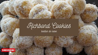 Richbond Cookies  Bolitas de nieve de coco [upl. by Eidna380]