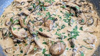 Creamy Mushroom Sauce  Champignons Sauce  Die beste Champignonsoße  Cremige Pilzrahmsoße Rezept [upl. by Dulcy]