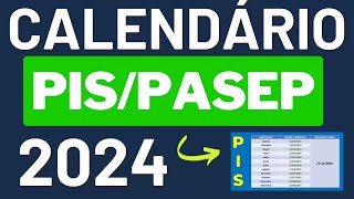 CALENDÁRIO PIS PASEP 2024 Atualizado  TABELA PIS PASEP 2024 [upl. by Ora]