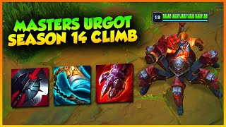 Climbing Through Masters with Urgot  Eight different Matchups  Ranked S14 Urgot Gameplay [upl. by Lossa]