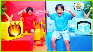 HOT VS COLD Challenge Ryan vs Daddy 1hr Kids Show [upl. by Rutan534]