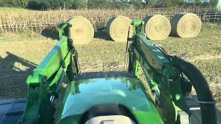 2024 Fendt 516 with CARGO Profi 4x80 loader weighing round hay bales [upl. by Odlaniger]