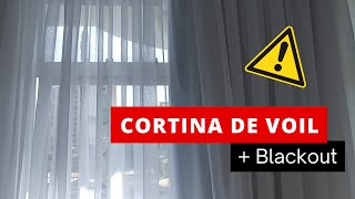 Cortina de tecido Voil com Blackout [upl. by Amoihc249]