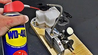 Nitro Engine Running on WD40 [upl. by Driskill]