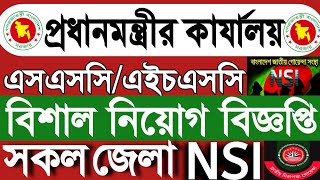 প্রধানমন্ত্রীর কার্যালয়ে নতুন নিয়োগ বিজ্ঞপ্তি ২০২৪।nsi job circular 2024।pmo new job circular।job [upl. by Gusella823]