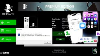 iRemoval PRO Premium Edition 30 A12 iCloud Bypass With Sim📶 Ios177 Iphone XR14 Plus Supported [upl. by Barrett]