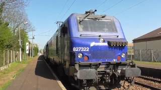 BB27300 et VB2N  Départ de la gare de Tacoignières Richebourg sur la ligne N du Transilien [upl. by Desiri]