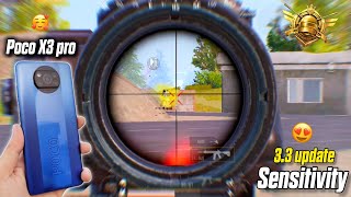 Poco x3 pro New zero recoil sensitivity settings for pubg mobile😍in 2024 New update android sensi [upl. by Florella]