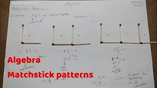 Matchstick patternsAlgebra6th classncert [upl. by Treharne154]