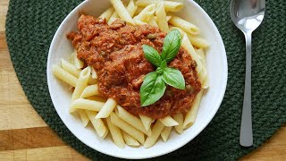 Schnelle Penne Pasta mit Thunfisch Tomaten Sauce  Rezept  Fast Food  Einfach  Preiswert [upl. by Asyla]