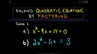 ❖ Solving Quadratic Equations by Factoring  Basic Examples ❖ [upl. by Ennayelsel737]