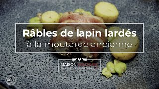 Râbles de Lapin lardés à la moutarde ancienne  Recette [upl. by Aicemed]