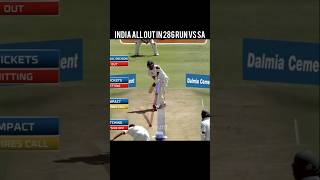 India all out in 286 vs sa Test shorts [upl. by Eilyw]