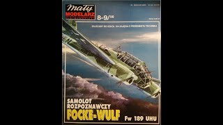 Relacja z budowy Focke Wulf FW 189 UHU [upl. by Ykcin689]