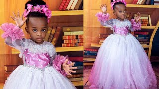 How to make Kiddies BALL GOWN with BASQUE WAISTLINE and RUFFLES [upl. by Peale716]