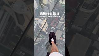 Walking on glass on the 78th floor of the Mahanakhon Skywalk in Bangkok Thailand kingpower [upl. by September]