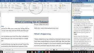 JasperActive Word 2019 Lesson 4 Working with Columns [upl. by Hafeenah]