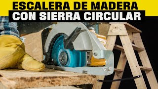 Cómo construir una escalera de madera con sierra circular [upl. by Cand]