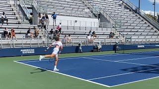 Sebastian Korda serve practice at US Open [upl. by Nayr]