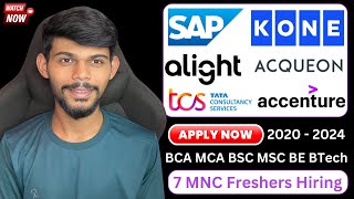 7 Companies Hiring Freshers  2020 To 2024 Batch  Apply Now [upl. by Cecelia364]