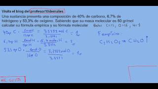 fórmula empírica 03 y molecular [upl. by Anibas]