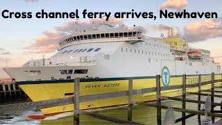 Car Ferry arrives in Newhaven from Dieppe France Newhaven  Dieppe ferry shorts Getting to Europe [upl. by Tima]