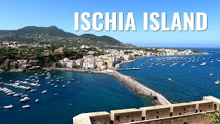 The Aragonese Castle on the island of Ischia Italy walking tour in 4k  Summer paradise [upl. by Ahsinyt]