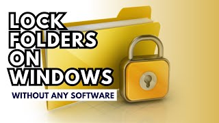 Folders Lock කරමු  Lock Folders on Windows 1011 Without any Software  Using cmd  Sinhala  2024 [upl. by Brainard]