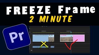 Premiere Pro 2024 FREEZE Frame In Premiere Pro [upl. by Jorgan]