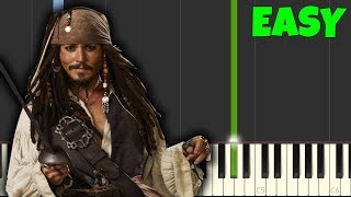 Pirates Of The Caribbean Easy Piano Tutorial SynthesiaSheet Music [upl. by Imarej]