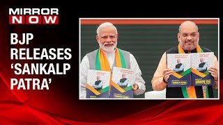 BJP pitches for a second term Releases manifesto with 75 goals for 75 years of Independence [upl. by Atinuhs]