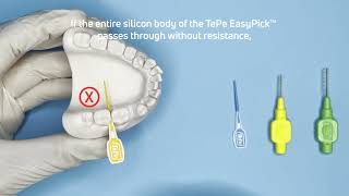 Using TePe EasyPick™ to gauge your interdental brush size [upl. by Otreblanauj]