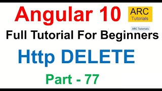 Angular 10 Tutorial 77  HTTP DELETE Tutorial  Angular 10 Tutorial For Beginners [upl. by Siuqram125]