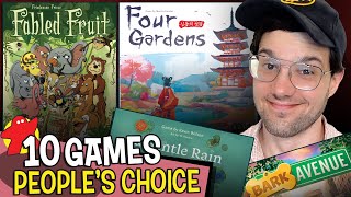 10 Board Games Being Played NOW  quotPeoples Choicequot Board Game Picks [upl. by Edyaw]